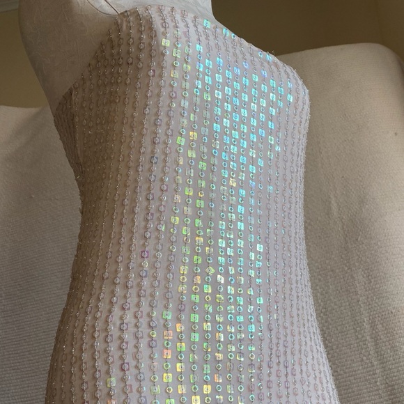 Prada Dresses & Skirts - VTG 90s Genny Prada 4 Silk Hologram Sequin Gown